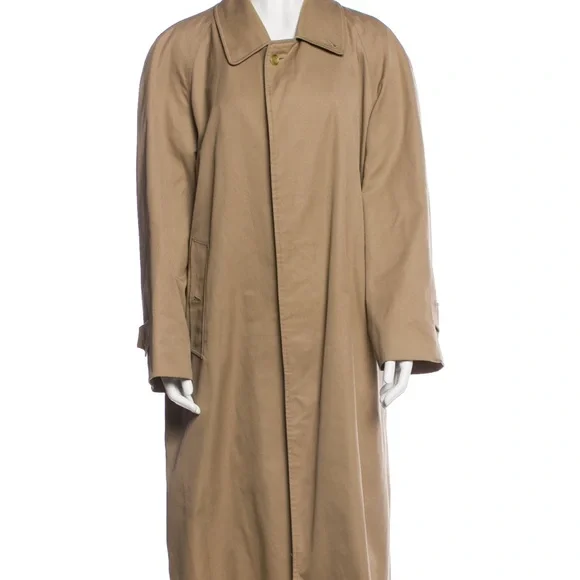 Burberrys’ Classic Collar Knee Length Coat with Plaid Interior Size 3XL - Picture 2 of 7